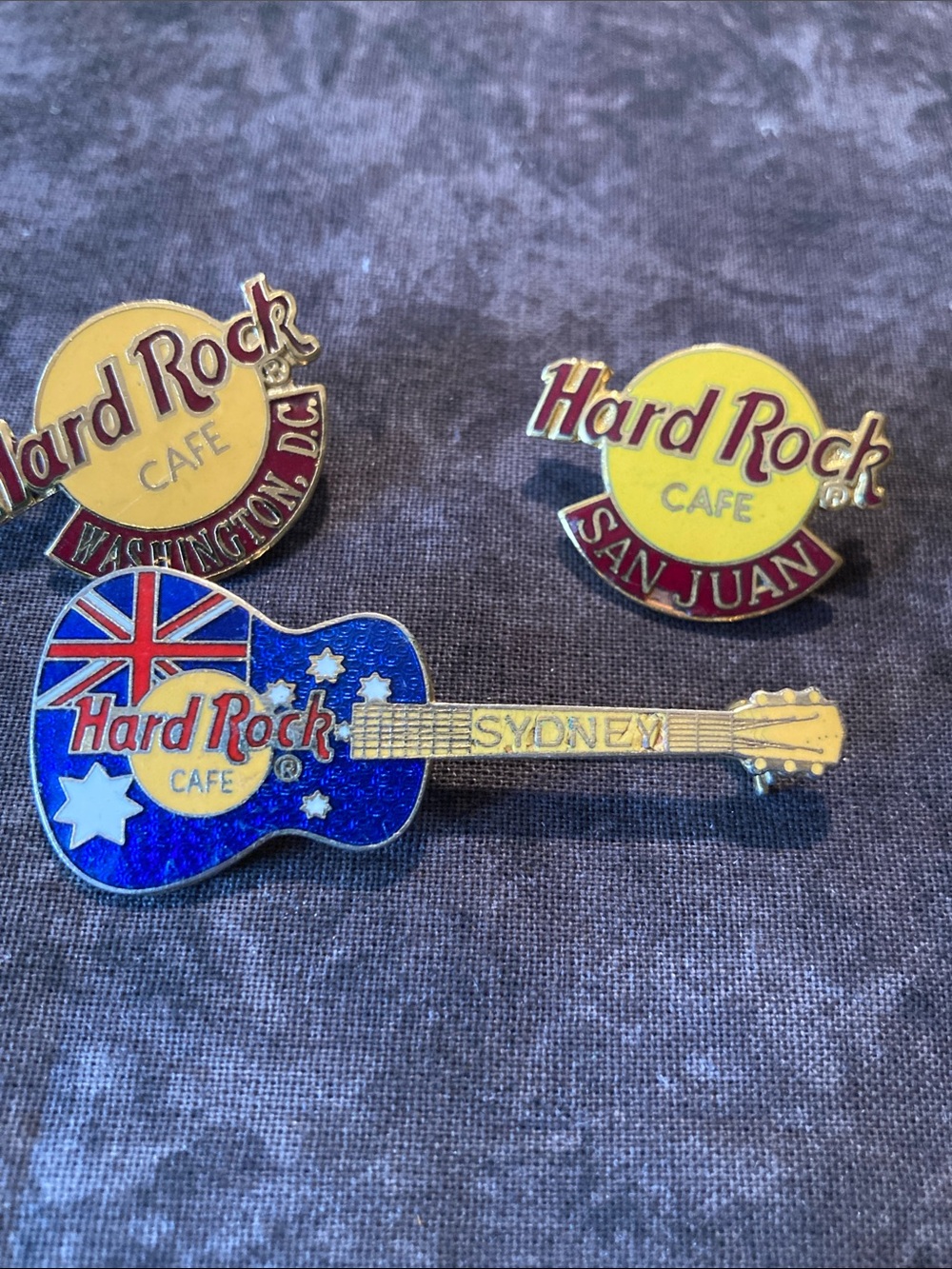 3 Hard Rock Cafe Pins